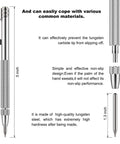 Diagram of Two Pack Tungsten Carbide Scriber Tool Set With Magnetic Tip showing dimensions and non-slip aluminum grip.