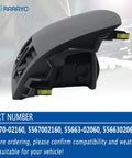 Gray RARAYC dashboard center trim panel with A/C vent housing and mounting clips, side view
