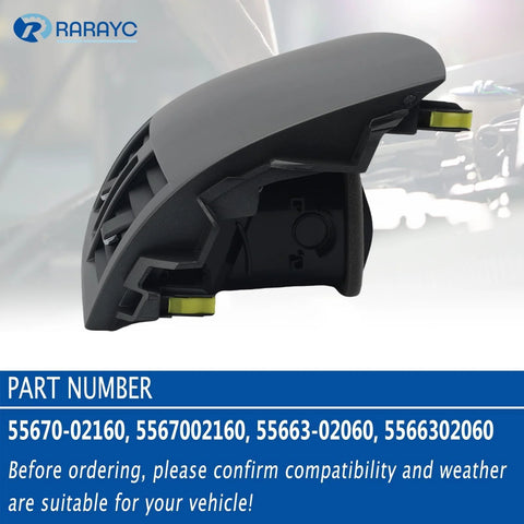 Gray RARAYC dashboard center trim panel with A/C vent housing and mounting clips, side view
