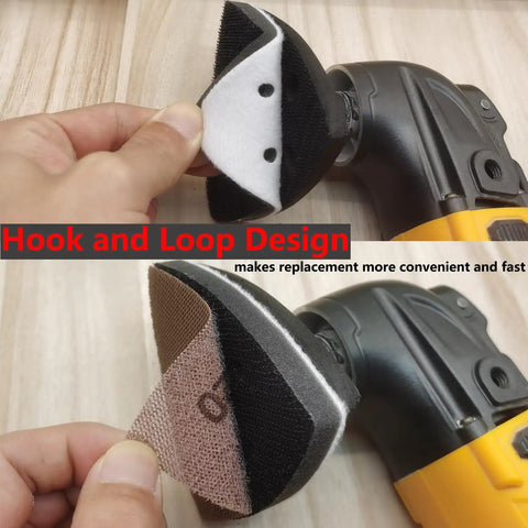 Oscillating Tool Sanding Pads Kit With 138Pcs Mesh And Normal Sandpaper 2 Sanding Pads And 1 Interface Pad close-up