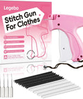 Upgraded Handheld Stitch Gun For Quick Clothing Fixes Smart Tagging Tool For Snag Free Fabric Mending On Denim And Wool with fasteners and needles.