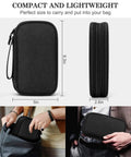 Electronic Organizer Travel Case for Cables and Gear, 8.3 x 5 x 2.6 in, shown as compact and lightweight for bag storage