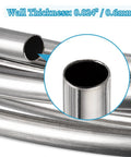 Stainless steel welded tubing coil, 3/8 in x 10 ft, 304 stainless; front view with close-up cross-section.