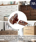 Heavy Duty Brown Plastic Drawer Slide Glides 10 Piece Center Rail Repair Kit Compatible With Vaughan Bassett Legacy Pulaski Dressers