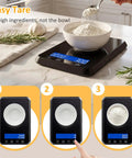 High Precision 33 Lb Digital Kitchen Scale With 0.1 Oz Accuracy For Sourdough Bread And Baking Built In 7 Units Tare And Timing Function