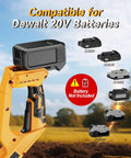 Cordless Garden Tiller Cultivator For 20V Max Battery, Battery Not Included, Compatible with DeWalt 20V shown on handle