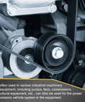 Classic Wrapped V Belt A35 Half Inch 37 Inch Outside Circumference Black Rubber Drive Belt in machinery setup