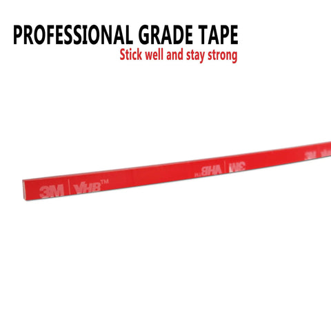 3M VHB professional grade tape for Clear Vinyl Bulb Shower Door Seal With Pre Applied 3M Tape For 5/32 Inch Gap And Glass Up To 1/2 Inch Thick 95 Inch Long No Fuss Easy Install Adhesive Bathroom Strip