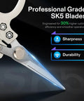 Close-up of Beast Mode Pruning Shears For Gardening With SK5 Blades highlighting sharpness and durability features