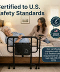 Built Tough Heavy Duty Bed Rail For Elderly And Plus Size Adults, Supports Up To 500 Lbs, shown on bed with user