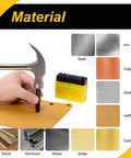 Half Inch Metal Stamping Kit 36 Piece Steel Letter Stamp Set With Two Punch Tools Includes A-Z Alphabet Numbers 0-8 And Symbols