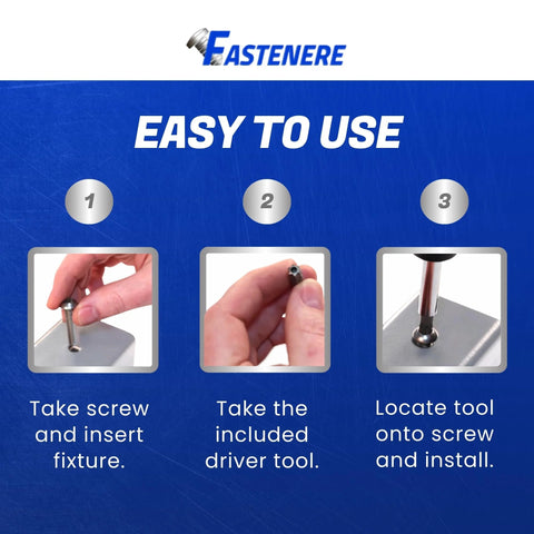 Front view of Fastenere Torx security machine screws 1/4-20 x 1 in stainless steel, 10-pack.
