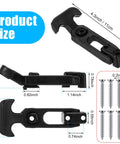 Dimensions of 2 Pack Flexible Rubber Draw Latches With Stainless Steel Screws T Handle Hasp For Hood Cooler Tool Cabinet