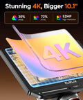 Autofocus 4K HDMI Digital Microscope With 10.1 Inch EM4K AF Flex Arm Display AI Auto Focus Real Time Refocus For Precision Inspection In Labs Classrooms And Hobbyist Setups, 10.1-inch screen shown