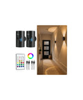 Sleek Wireless Motion Sensor Wall Light Rechargeable LED Sconce With Peels Off Paper Mount in a stylish hallway setting.