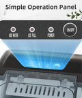 Portable Countertop Ice Maker With Carry Handle For Home Office And Parties, control panel close-up, shows different functions