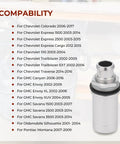 Gas Fuel Tank Fill Neck Repair Kit For Chevy And GMC Trucks And SUVs Fix Leaky Or Broken Fill Necks Durable Aluminum Construction Replaces EAJ40-1000 Easy Install Long-Lasting Leak Prevention For Gas System compatibility list and repair kit component