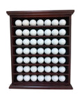 Wall Mount Golf Ball Display Case In Black Finish With Green Felt Interior No Door For Easy Showcasing And Collecting