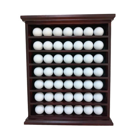 Wall Mount Golf Ball Display Case In Black Finish With Green Felt Interior No Door For Easy Showcasing And Collecting