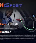 HiSport rear disc brake pad wear sensor kit for BMW; green sensor lead with connector visible
