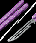 Lightning Washer System Butterfly Balisong Trainer With 6061 Aluminum Integral Channel Handle And Zen Pins Non Slip Grip Unsharpened Safe