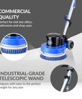 Core 13 Inch Electric Floor Buffer Scrubber And Polisher, blue color, telescopic wand, heavy duty cleaning machine for home and business