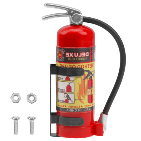 RC Decoration Accessories Set With Metal Tow Hooks Winch Hook And Trailer Chain Fire Extinguisher Style for crawlers, one tenth scale