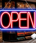 16.5 X 9 Inch Led Neon Open Sign For Business Ultra Bright Plug In Light Up Open Sign With Easy On Off Switch And 12V 2A AC Adapter