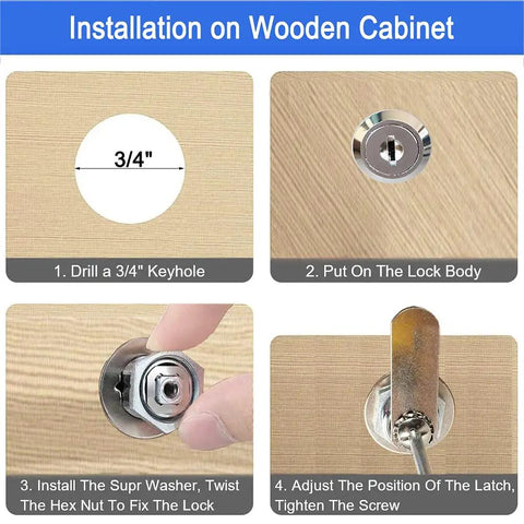 Built Tough Five Eighth Inch Cam Locks Keyed Alike Six Pack Zinc Chrome Cabinet Drawer Security Easy Install Hardware Snug Fit For Mailboxes Tool Chests Rv Cabinet Storage