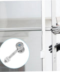Heavy Duty Sliding Door Wheel Roller Kit With Double Bearing Steel Trolley Carriage, showing installation on sliding door.