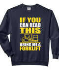 Forklift Operator Warehouse Statement Sweatshirt For Adults Black Soft Washed Garment Dyed US Cotton Relaxed Fit