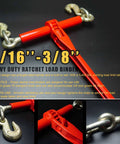 5/16 To 3/8 Inch Ratchet Chain Binder Set With Grappling Hook 4 Pack Heavy Duty Load Binders For Tight Tie Downs 5400 Lbs