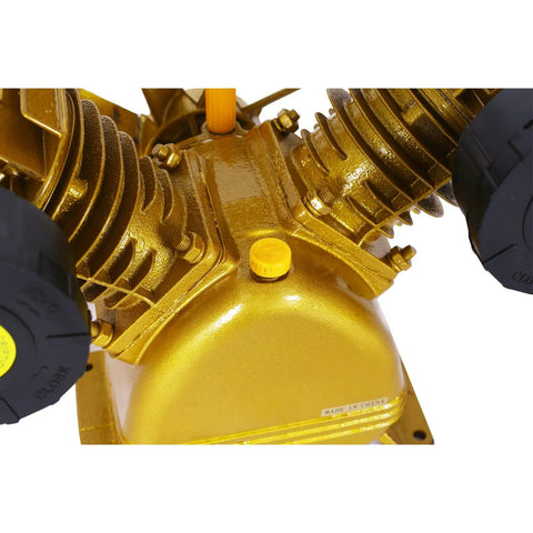 Heavy Duty 5.5HP V-Type Air Compressor Pump Head, Dual Cylinder 2 Piston Design, Premium Cast Iron Construction, Delivers Massive 21CFM At 115 PSI For Professional Workshops And High Demand Pneumatic Tools