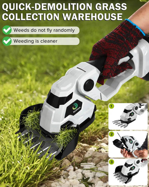 Cordless Hedge Trimmer And Grass Shear Combo With A 5.3 Inch Wide Blade Dual Battery Pack Two In One Lawn Edge And Bush Pruner
