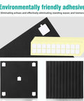 50 Pack Black Wedge Acoustic Foam Panels 1x12x12 Inches High Density Sound Absorbing Wall Tiles with adhesive for easy installation.