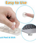 Clear Door Bumpers With Self Adhesive Backing For Wall Protection And Noise Reduction To Stop Door Slams And Keep Walls Quiet For Electronics
