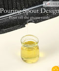 Pouring spout of Nonstick Grill Pan With Lid And Tongs 9.5 Inch Square Skillet for oil free cooking