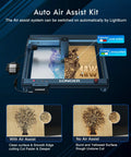 40W Laser Engraver Cutter With Auto Air Assist, Blazing 600mm/s Speed, engraving intricate design on wood surface