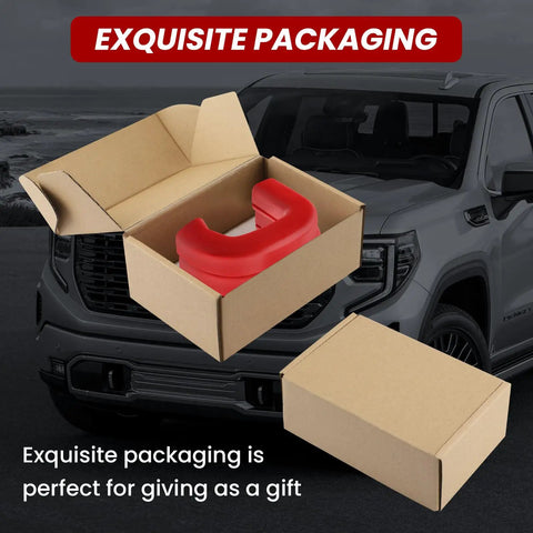 GMC Sierra 1500 Tow Hook Covers For Vertical Tow Hooks 2019 To 2026 Front Hitch Cover Upgrade Red Car Accessories in Box