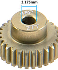 Beefy 7075 Aluminum 48P Pinion Gear Set 27T 3.175mm shaft one-tenth RC car compatibility