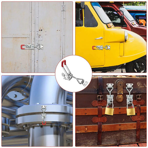 Beefy Heavy Duty Toggle Latch Clamp 4002 Style With Lock Hole 550Lbs Holding Capacity for Smoker Lids Tool Boxes More