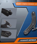 Front Lower Control Arm Kit With Ball Joint For Nissan Rogue 2014-2020 And Rogue Sport Qashqai 2017-2022 includes detailed views
