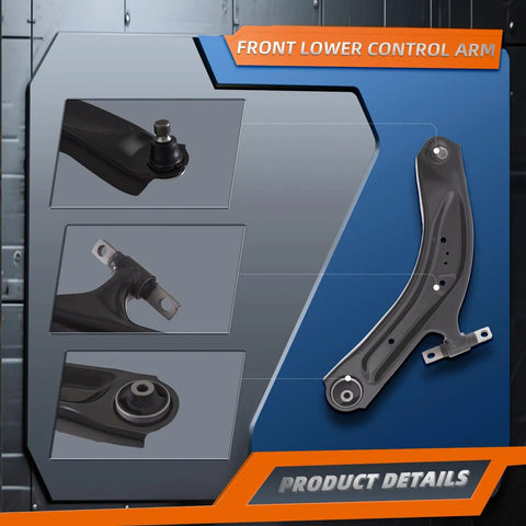 Front Lower Control Arm Kit With Ball Joint For Nissan Rogue 2014-2020 And Rogue Sport Qashqai 2017-2022 includes detailed views