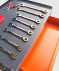 Heavy Duty Steel Workbench With Two Lockable Drawers And Pegboard Organizer For Garages Workshops And Machine Shops tools organized on top drawer.