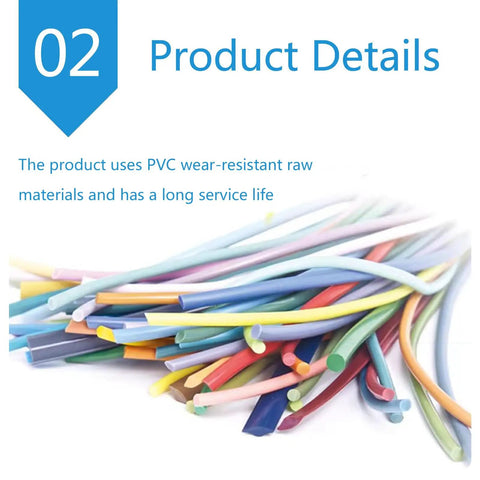 Premium 100M Black PVC Welding Rods For Flawless Sports Floors And PU Repairs with colorful PVC wires for durable flooring repairs.