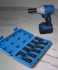 Rock Solid 10PC Socket Adapter Set With 1/2 Inch Drive Bit Holder Featuring T20 To T70 Star Head Screwdriver Bits Made From Heavy Duty Chrome Vanadium Steel For All Your Tough Jobs And Serious DIY Repairs This Kit Is A Total Game Changer For Any Garage. 10-piece chrome vanadium socket adapter set in blue case with cordless impact wrench