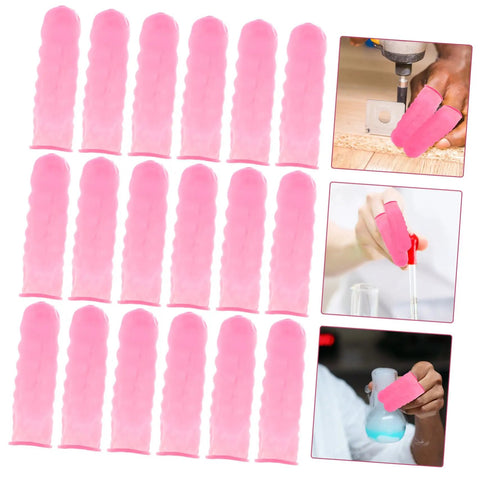 Badass 100 Pc Antistatic Latex Finger Sleeves in pink, designed for mechanics and crafters to provide grip and protection.