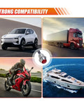 Red LED Indicator Light 4 Pack 12V Waterproof Metal Car Signal Lamp with vehicles showcasing strong compatibility.
