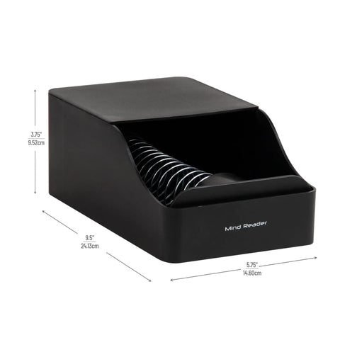 Hot Cup Sleeve Dispenser For Coffee Bar And Kitchen Organization, black finish, 6x9.5x3.75 in, holds standard cup sleeves