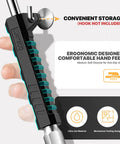 Close-up of 14 Inch Extended Reach Dual Head Air Chuck with ergonomic silicone grip and FNPT connection
